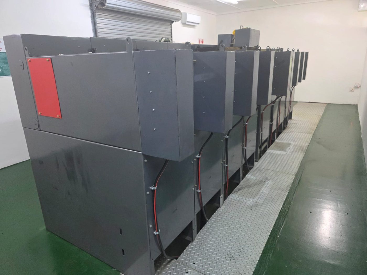 Rear access side of the retrofitted switchgear